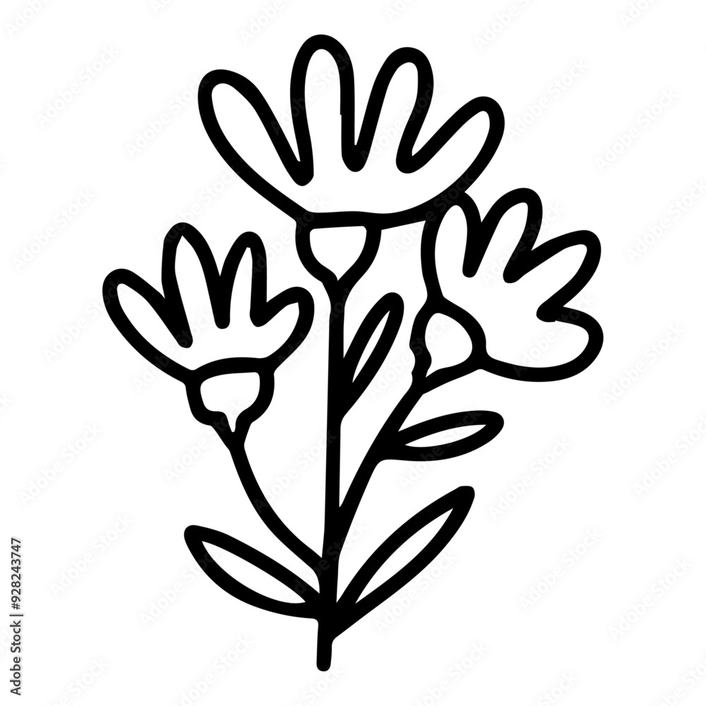 Flat design simple flower isolated illustration Flat design simple flower isolated illustration