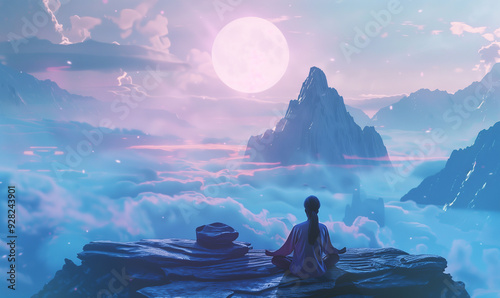 Meditation, Buddhism, inner purification, mental and physical stability, religion, meditation, quiet, pulling,