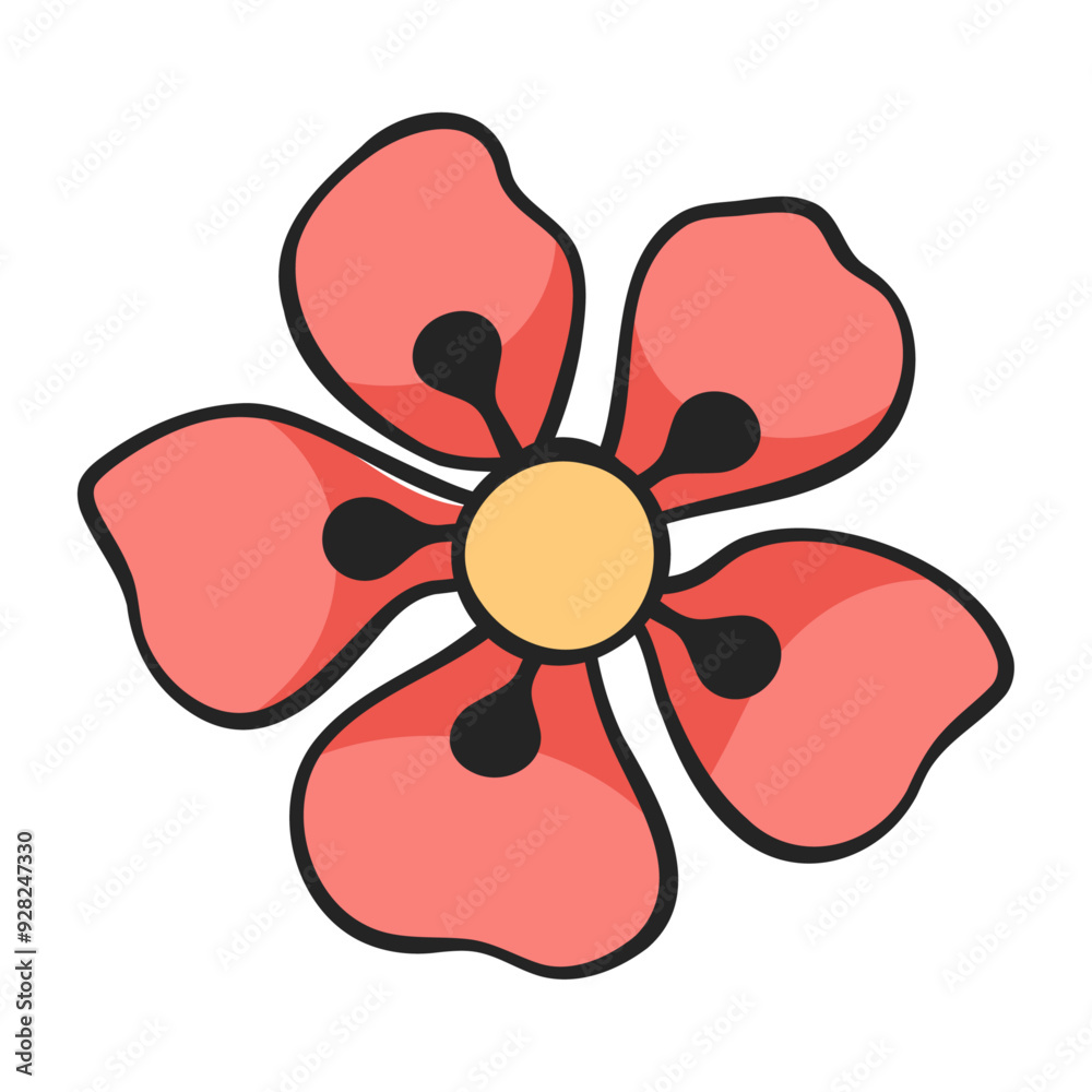 Flower nature icon illustration on white background Flower nature icon illustration on white background