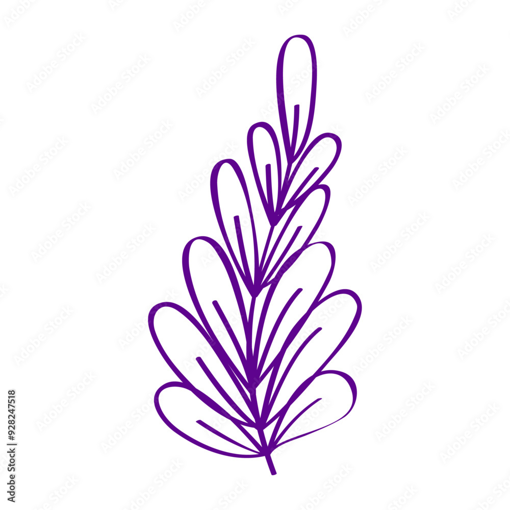 Naklejka premium Hand drawn flat design simple flower outline isolated illustration on the white