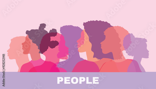 Mix race people avatars  profile group of men and women of diverse culture  Concept of racial equality Multicultural society  Vector