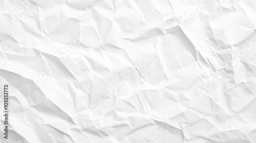 Empty blank white coloured grunge crumpled crushed paper abstract backgrounds with folds and creases all over