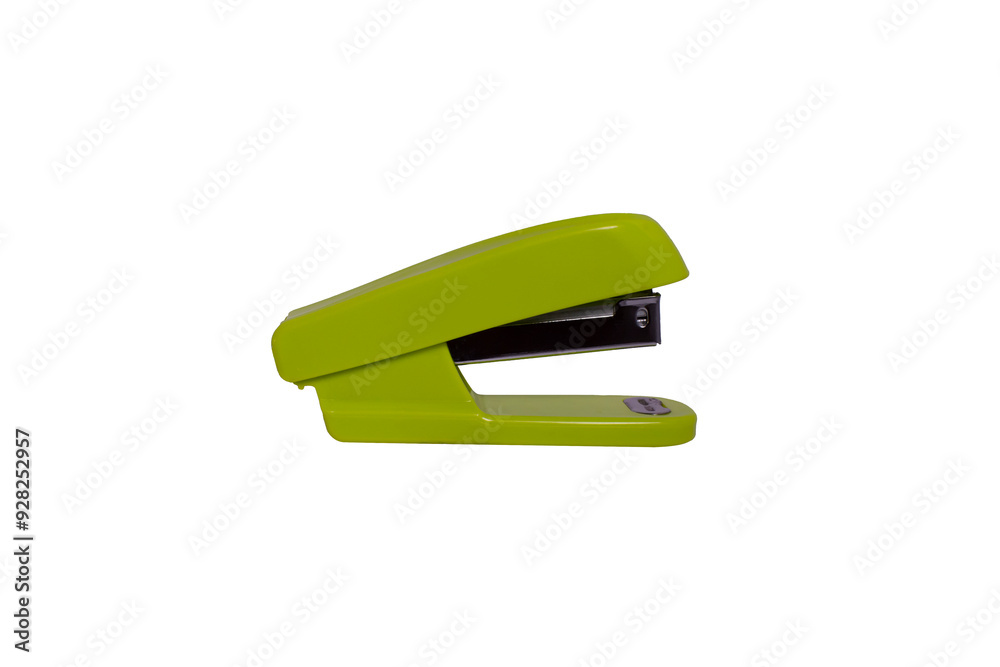 New green stapler isolated on white New green stapler isolated on white