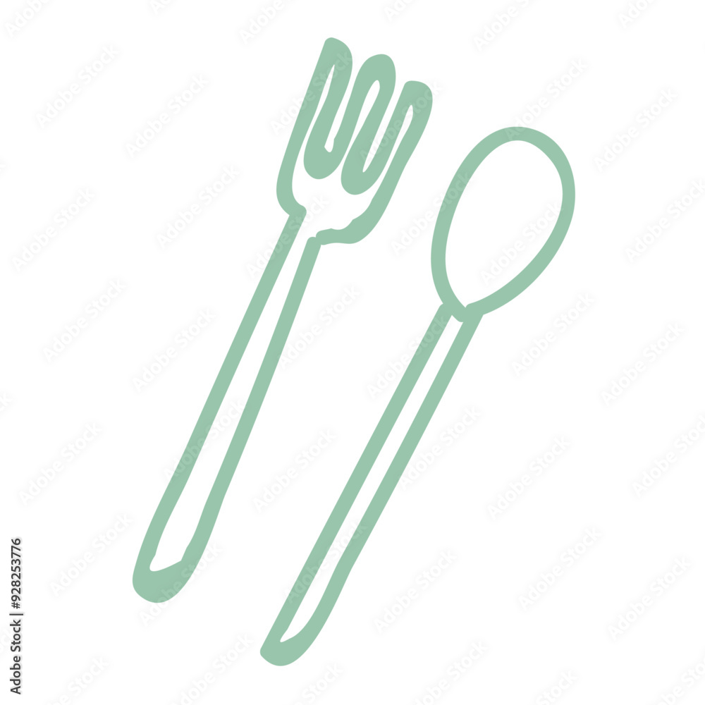 Spoon for kitchen elements on white background Spoon for kitchen elements on white background