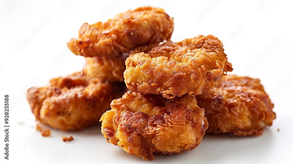 Roasted Chicken Nuggets - Crispy and Isolated Roasted Chicken Nuggets - Crispy and Isolated