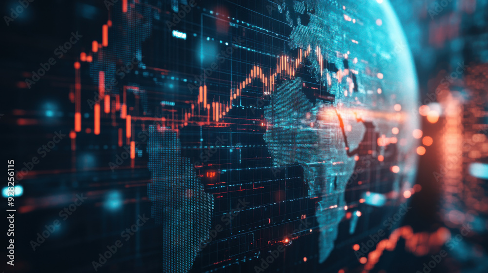 Globe in the concept of global economic network, connectivity in the digital age. Globe in the concept of global economic network, connectivity in the digital age.