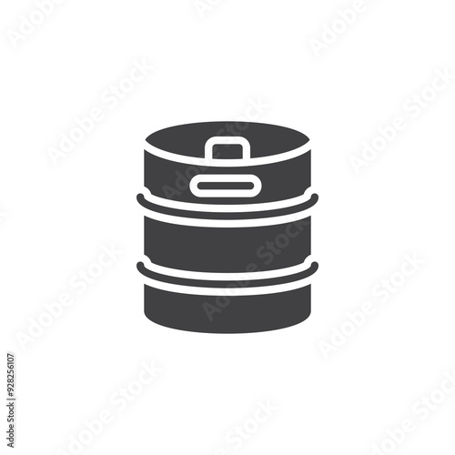 Beer keg vector icon