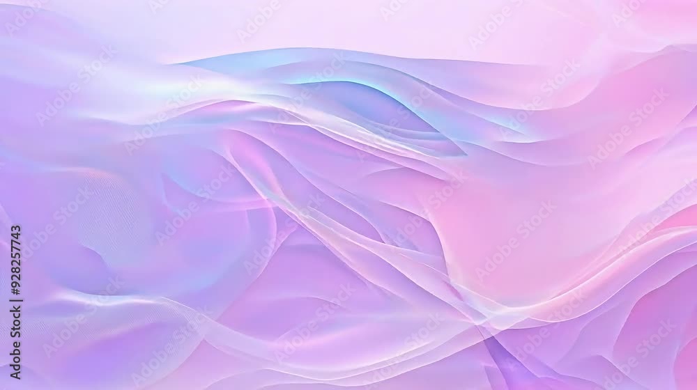 Soft, flowing waves of pastel colors create a serene and calming abstract background.