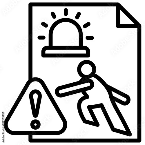 incident management outline icon