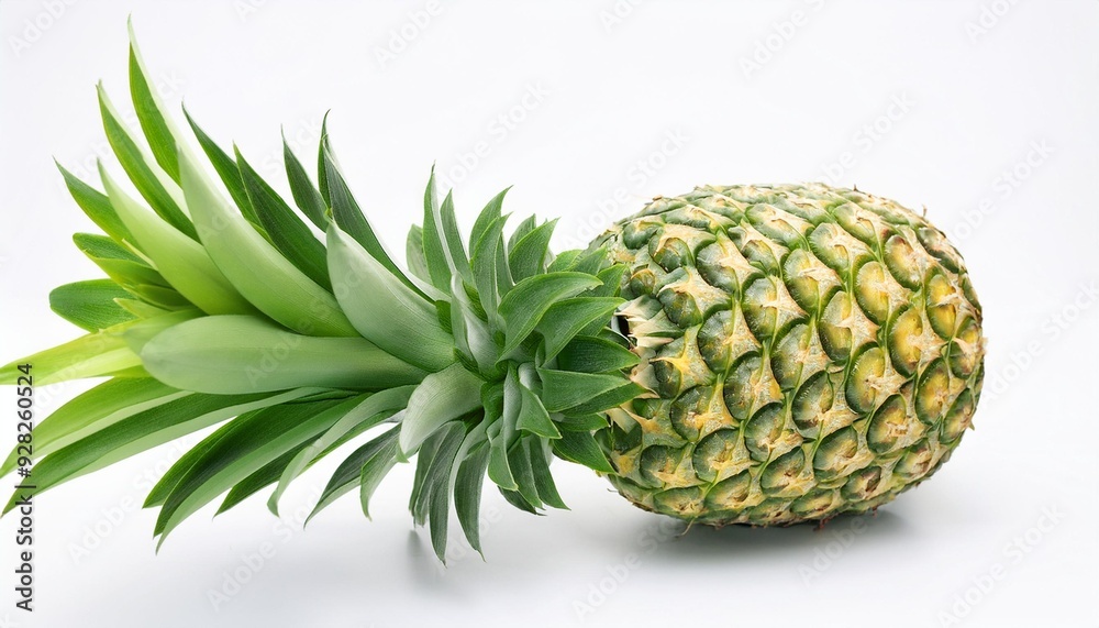 Natural Fresh Green Pineapple with Leaf and Flower: Pure Organic Goodness Natural Fresh Green Pineapple with Leaf and Flower: Pure Organic Goodness