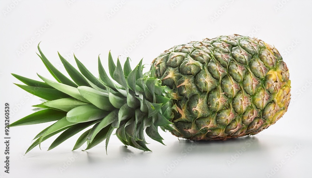Natural Fresh Green Pineapple with Leaf and Flower: Pure Organic Goodness Natural Fresh Green Pineapple with Leaf and Flower: Pure Organic Goodness