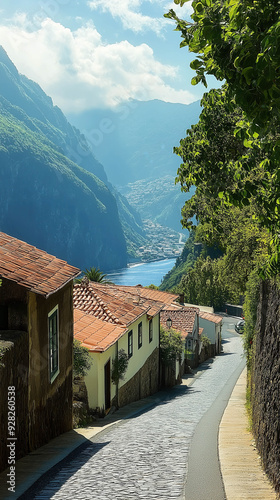 View Of The Small Village O...