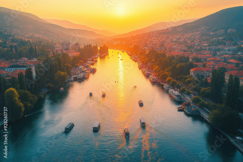 Aerial View Of Sarajevo Dow...