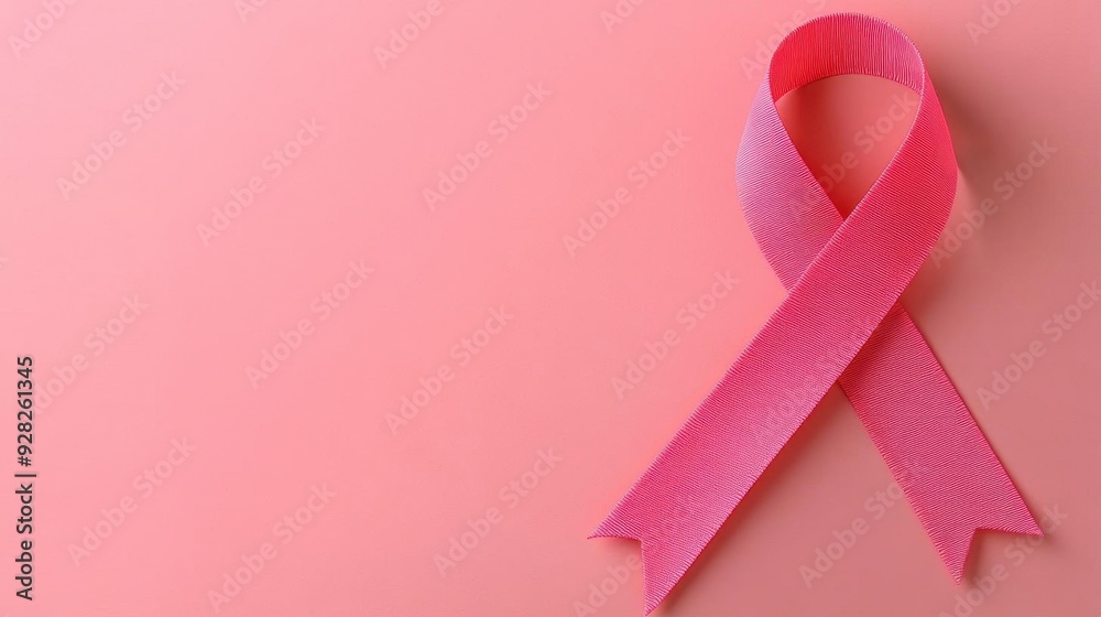 Inspirational quote with pink ribbon background, breast cancer awareness, flat design illustration Inspirational quote with pink ribbon background, breast cancer awareness, flat design illustration