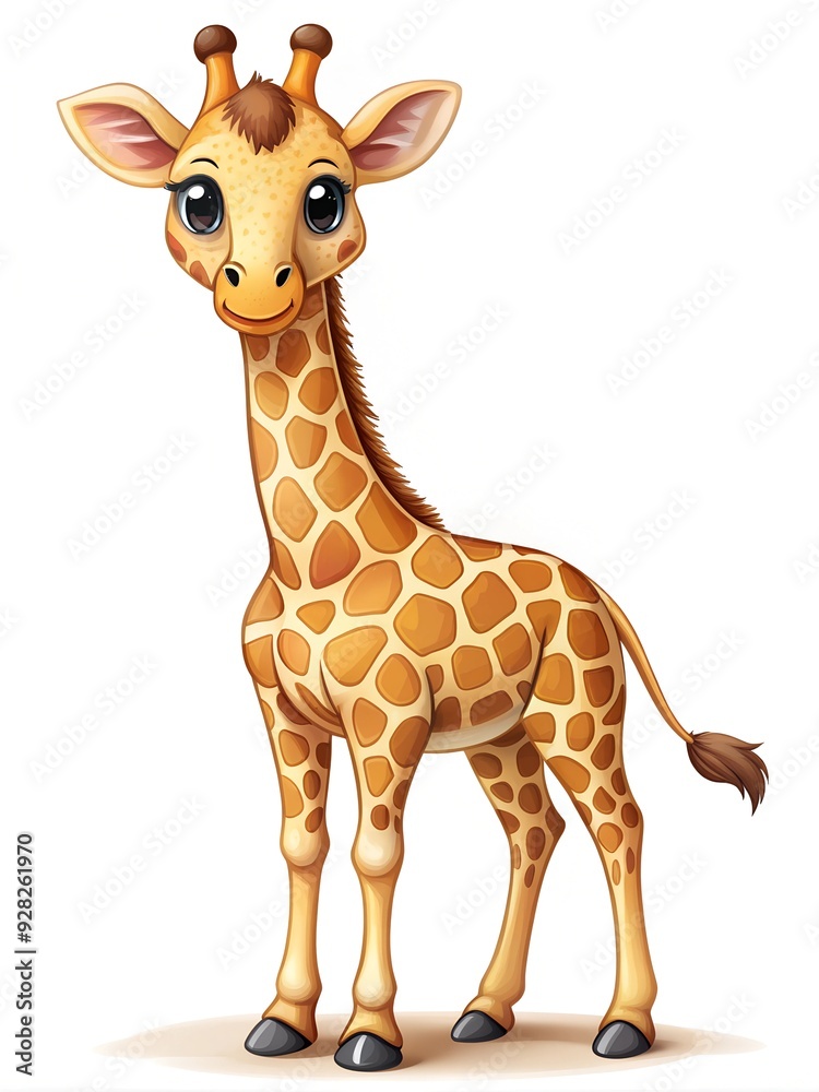 Cute giraffe illustration isolated on white background Cute giraffe illustration isolated on white background