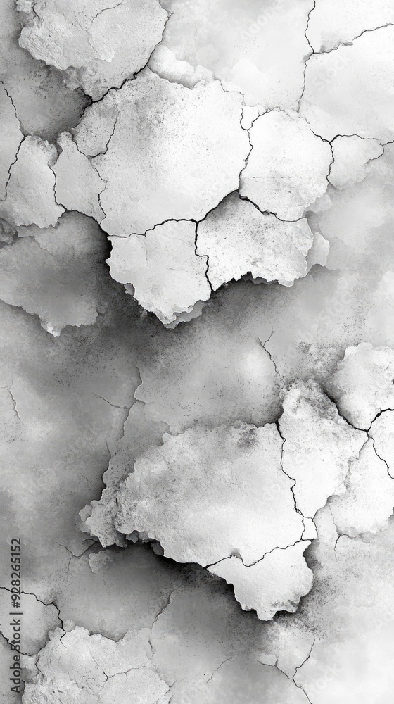 Cracked wall with grey texture. This image shows the deterioration of a wall with cracks that can be used for backgrounds or textures. Cracked wall with grey texture. This image shows the deterioration of a wall with cracks that can be used for backgrounds or textures.