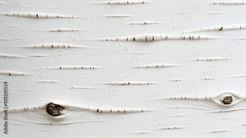 Aspen tree bark texture, light color with distinctive dark eyes, macro shot emphasizing smoothness and organic patterns photo