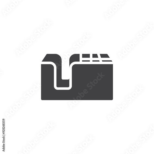 Bar caddy for napkins, straws, and stirrers vector icon