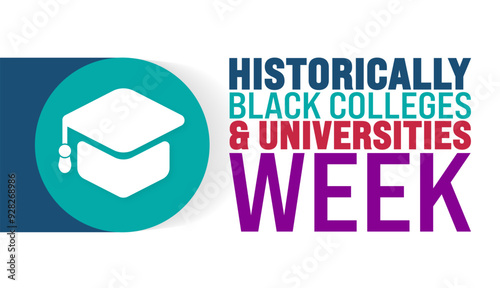 National Historically Black Colleges and Universities Week is observed every year in September. Holiday concept. Template for background, banner, card, poster, placard, design template.