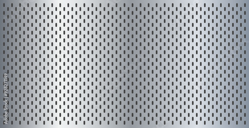 Peg board perforated texture background material with oval holes seamless pattern board vector illustration. Wall structure for working bench tools.