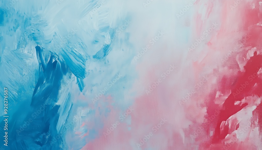 Obraz premium Abstract Blue and Pink Brushstrokes
