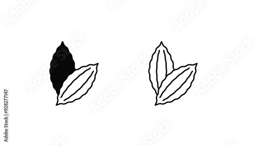 Bitter Gourd icon design with white background stock illustration