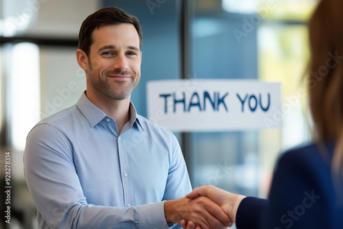  Smiling Businessman Shaking Hands with 