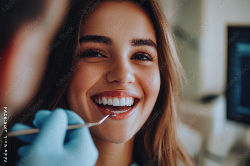 Happy Woman at the Dentist's Office Happy Woman at the Dentist's Office