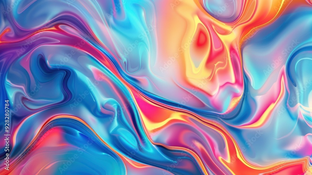 Abstract Fluid Art in Vibrant Colors Abstract Fluid Art in Vibrant Colors