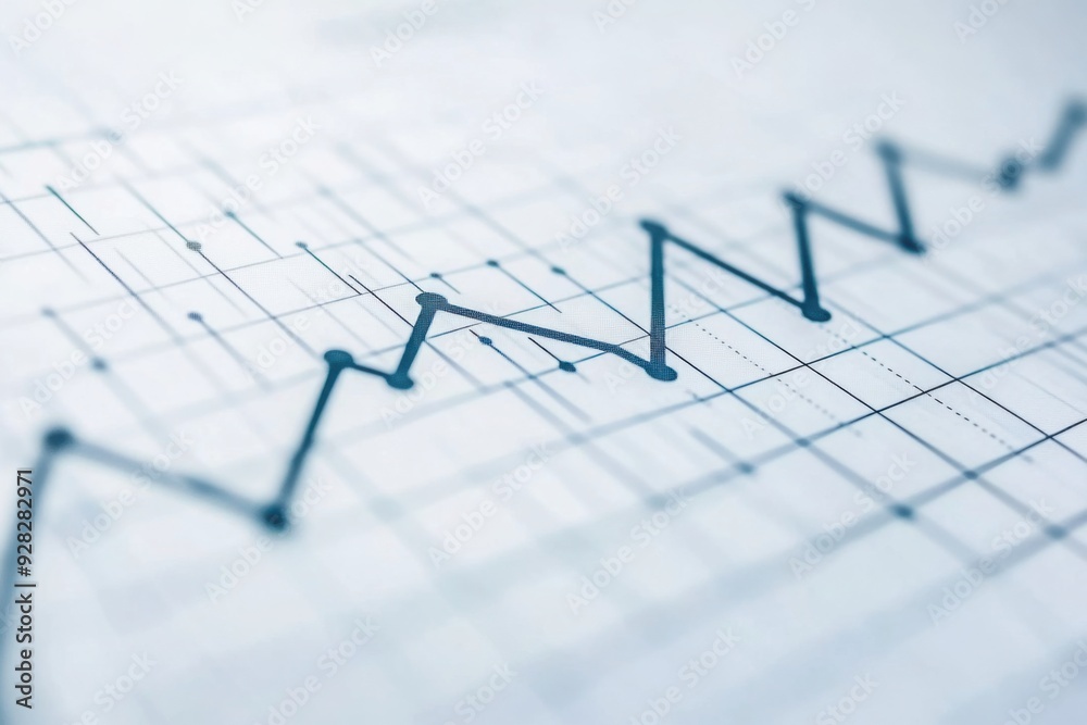 Financial data analysis with line graph chart Financial data analysis with line graph chart