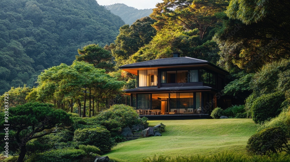 Scenic house set in a natural environment, with ample copy space for creative use. Scenic house set in a natural environment, with ample copy space for creative use.