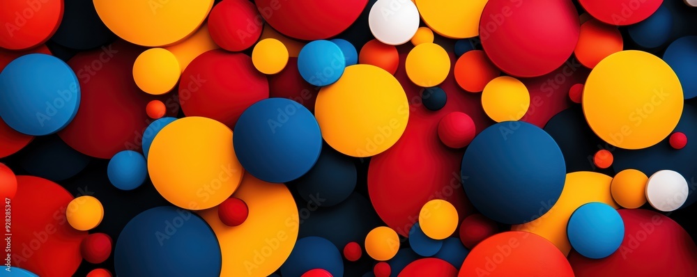 Colorful abstract design featuring vibrant circles in various sizes and hues, creating a lively and dynamic visual effect. Colorful abstract design featuring vibrant circles in various sizes and hues, creating a lively and dynamic visual effect.