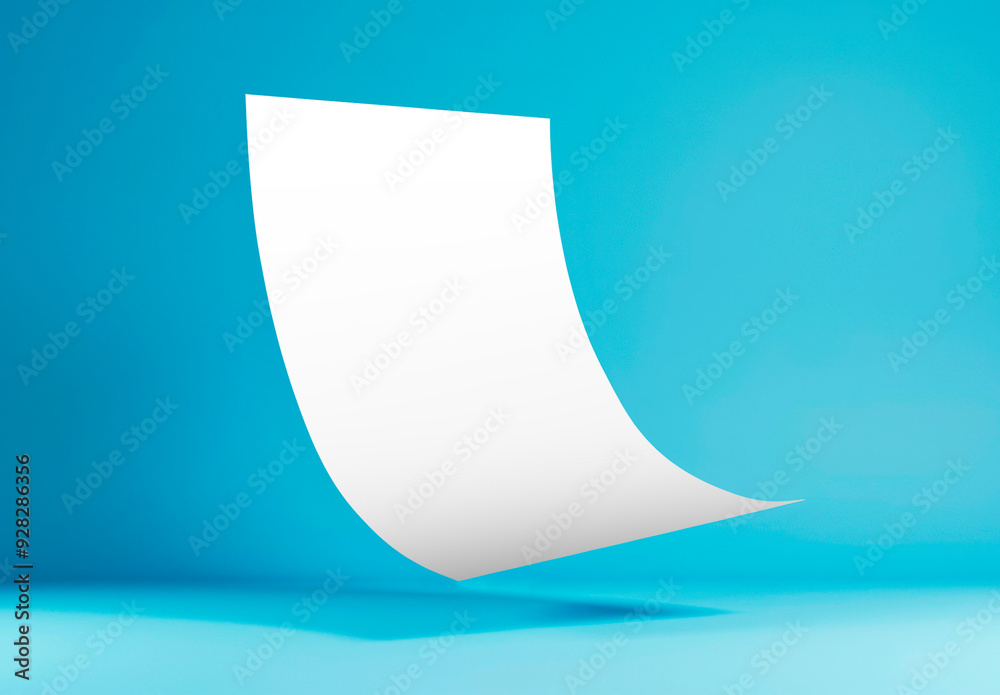 Stationery Floating Poster Mockup With Generative AI Stock Template ...