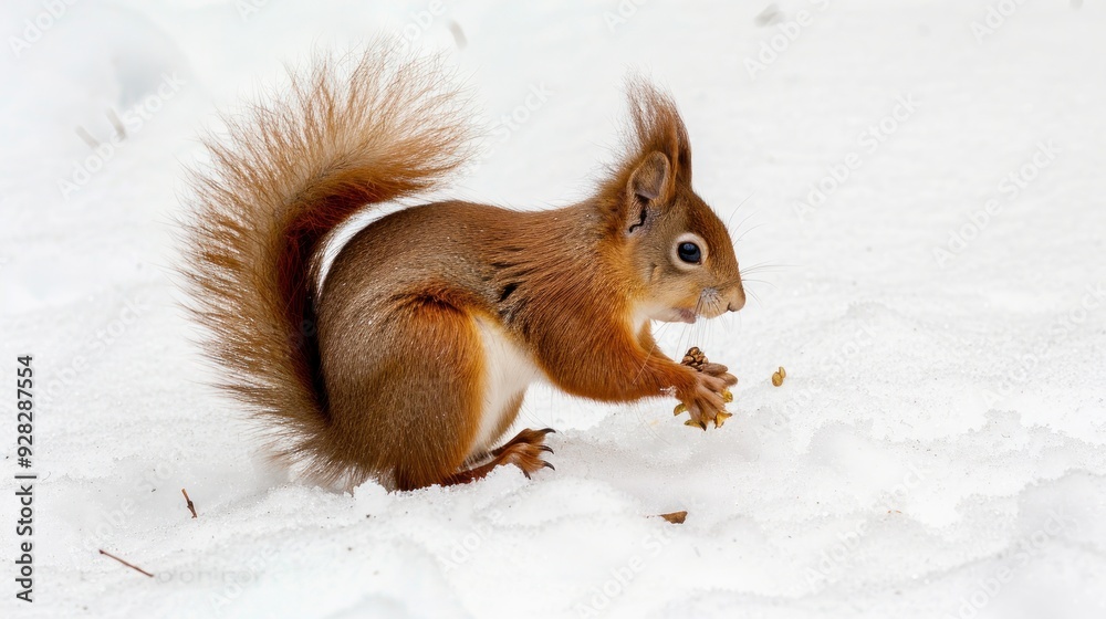 Squirrel in Snowy Landscape Squirrel in Snowy Landscape