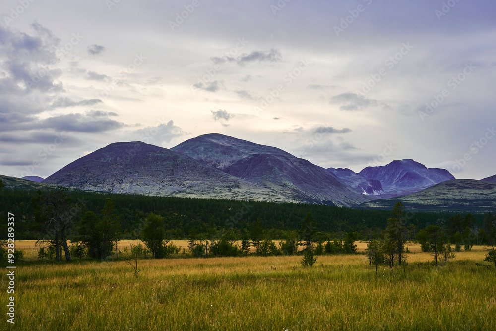 View from the Scenic Route of Rondane Mountains. View from the Scenic Route of Rondane Mountains.