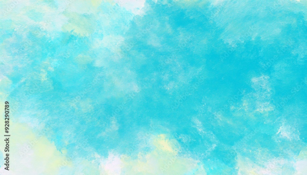 Obraz premium Pastel .Painting Watercolor Art. Artistic Paint Blue Messy Dyed Background