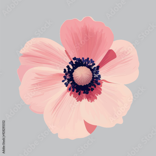 Elegant pink floral illustration