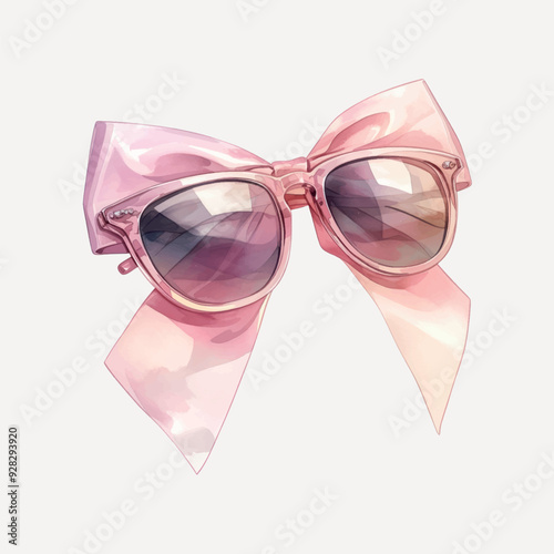 Stylish pink sunglasses bow