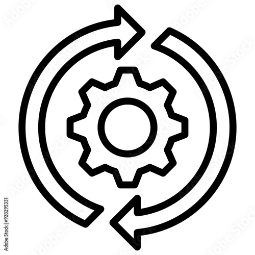 industrial management outline icon