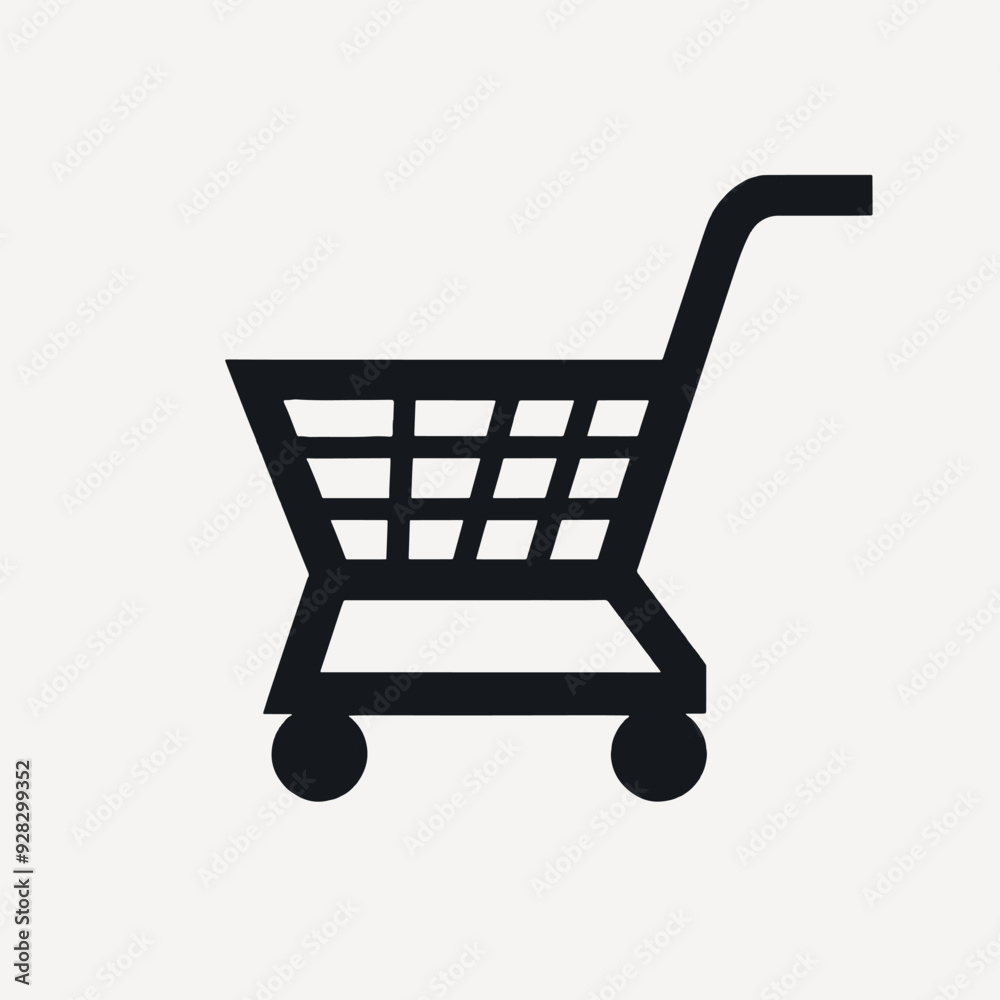 Minimalist shopping cart icon design Minimalist shopping cart icon design