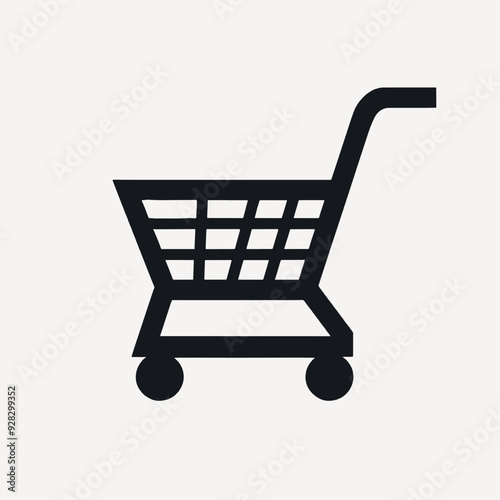 Minimalist shopping cart icon design