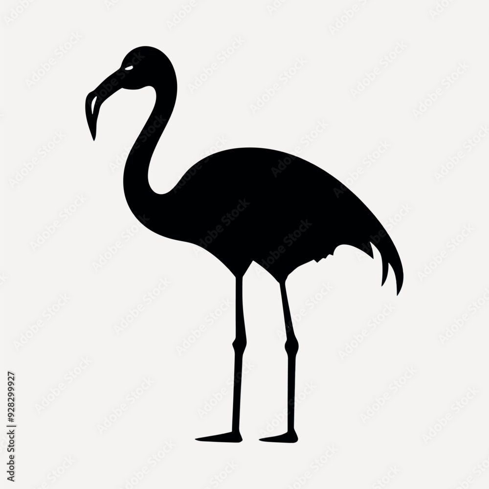 Fototapeta premium Elegant flamingo silhouette design