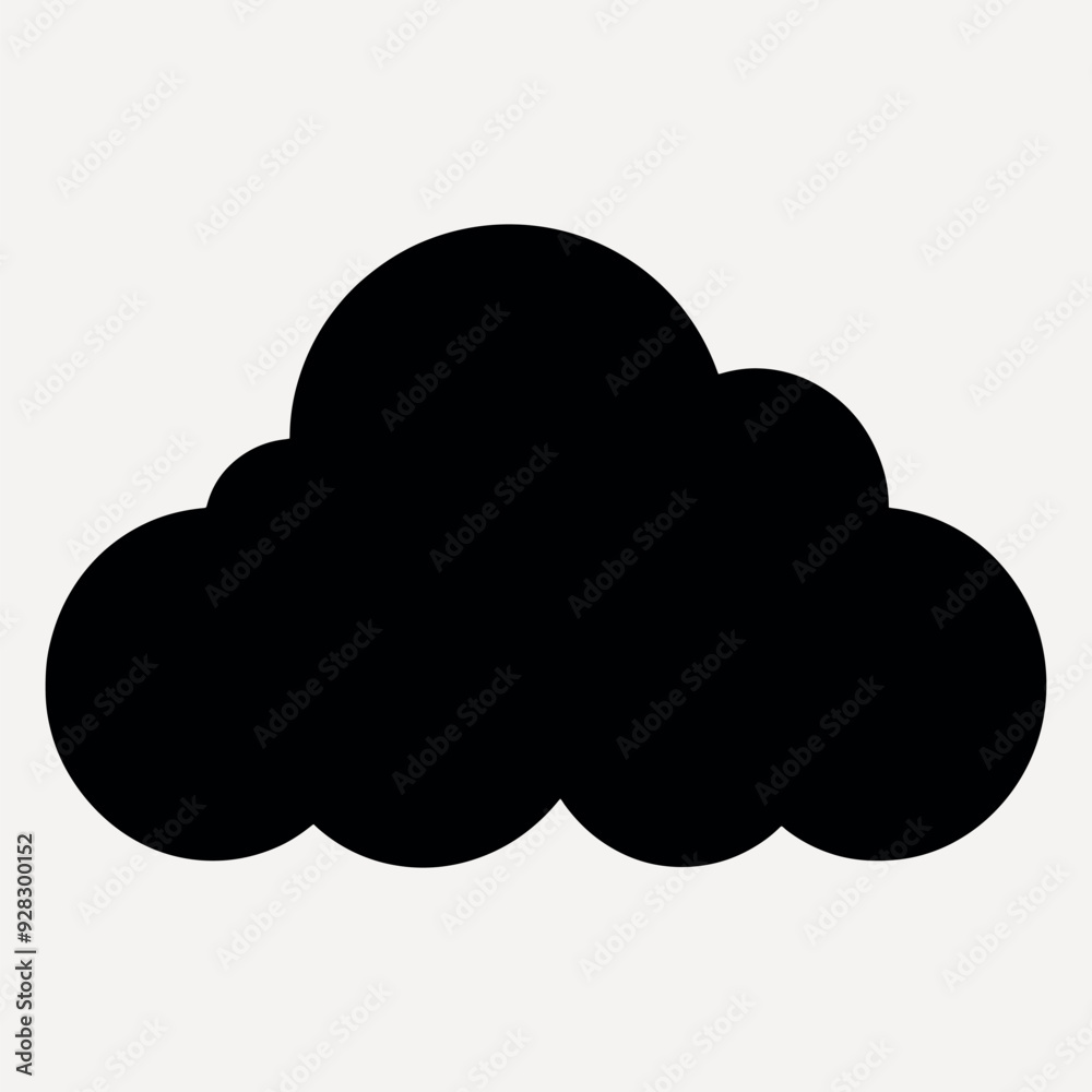Black cloud silhouette icon design Black cloud silhouette icon design