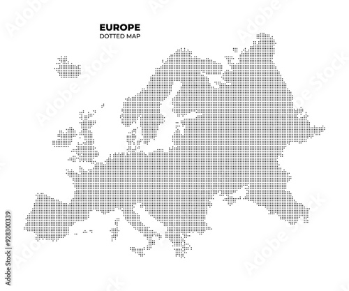 map of Europe with dotted style