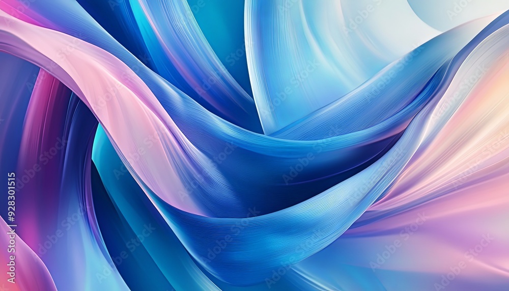 Abstract Swirling Blue and Pink Fabric Background Abstract Swirling Blue and Pink Fabric Background