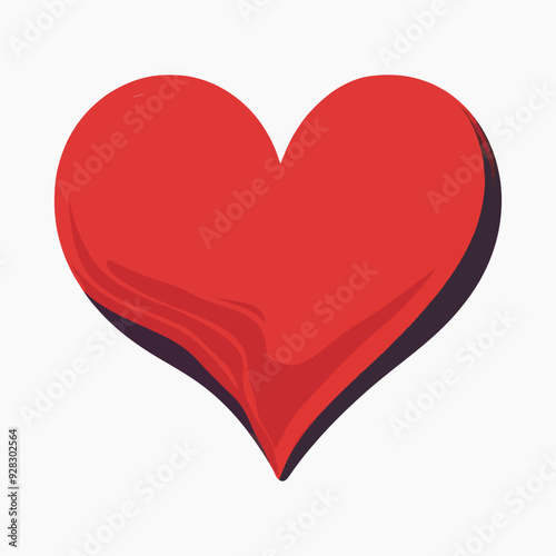 Bold red heart illustration