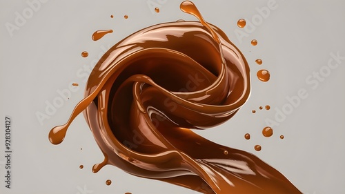 Carmel sauce isolated on white background with clipping path