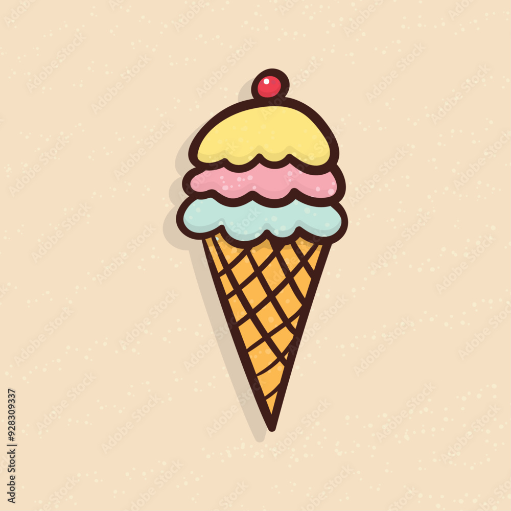 Summer Icecream illustration design art Summer Icecream illustration design art