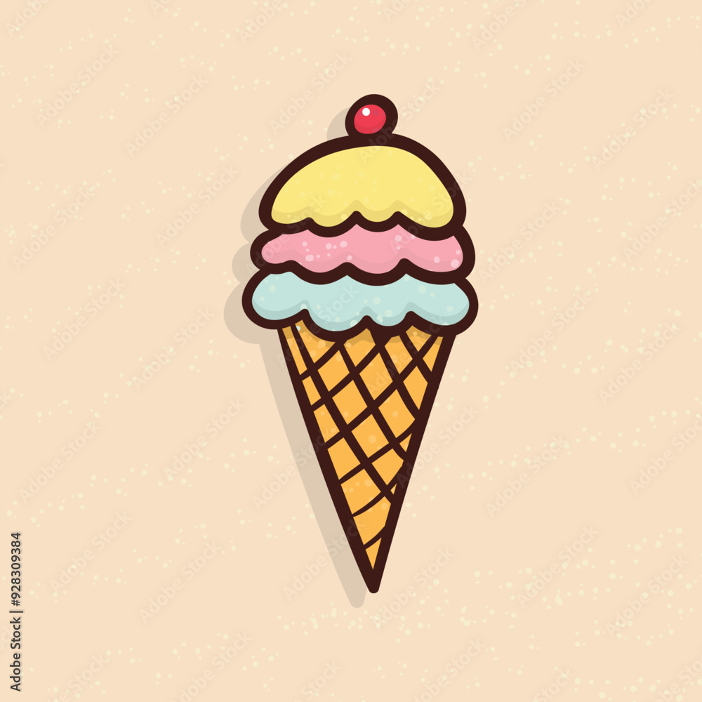 Summer Icecream illustration design art Summer Icecream illustration design art