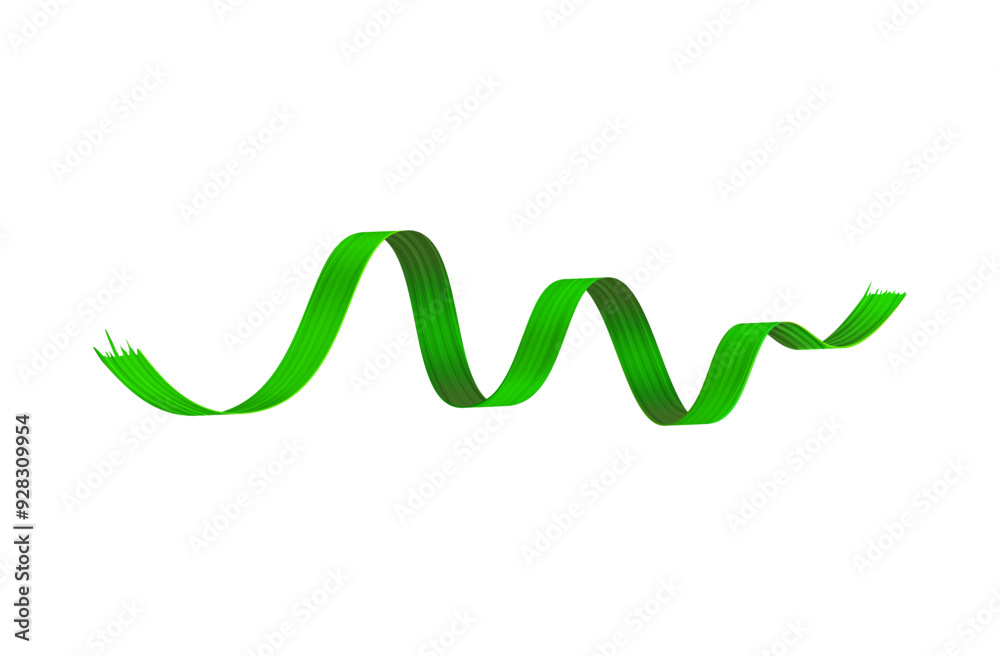 Abstract brush ribbon in green color on white isolated background. Abstract brush ribbon in green color on white isolated background.